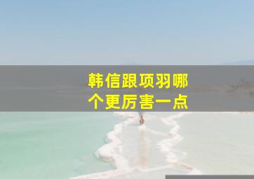 韩信跟项羽哪个更厉害一点