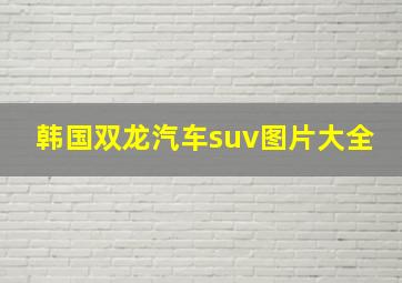 韩国双龙汽车suv图片大全