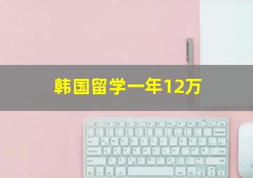 韩国留学一年12万