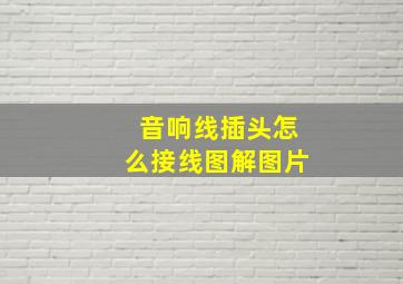 音响线插头怎么接线图解图片