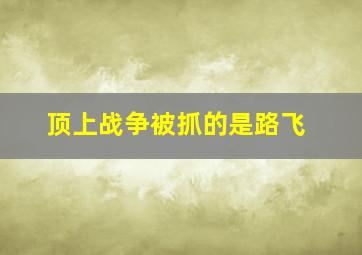 顶上战争被抓的是路飞