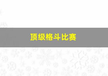 顶级格斗比赛