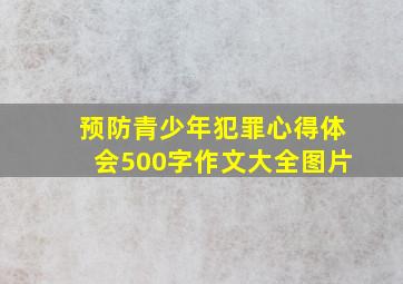 预防青少年犯罪心得体会500字作文大全图片