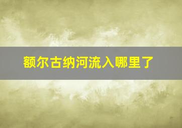 额尔古纳河流入哪里了