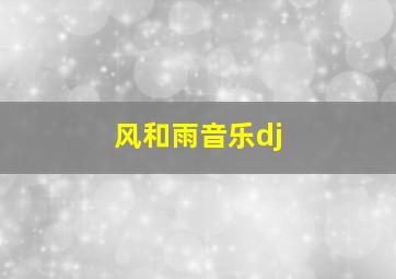 风和雨音乐dj