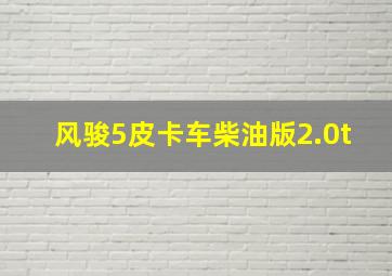 风骏5皮卡车柴油版2.0t