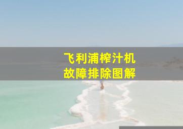 飞利浦榨汁机故障排除图解