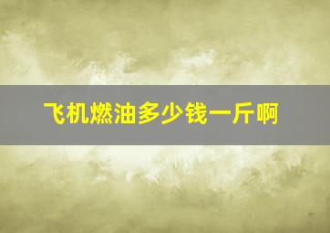 飞机燃油多少钱一斤啊