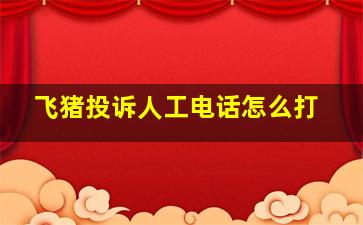 飞猪投诉人工电话怎么打