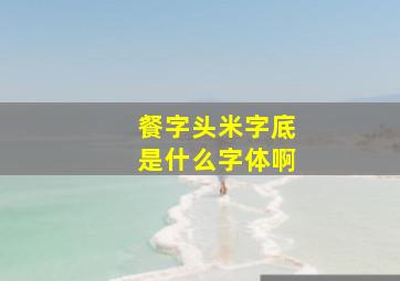 餐字头米字底是什么字体啊