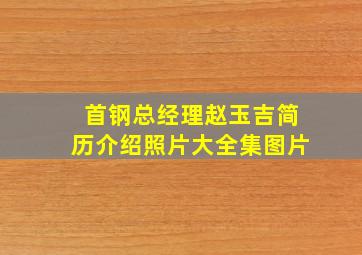 首钢总经理赵玉吉简历介绍照片大全集图片