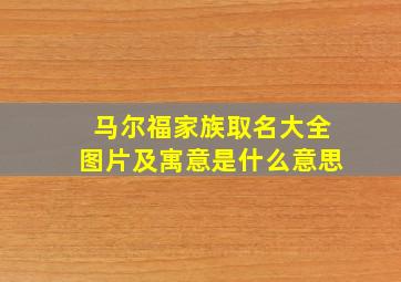 马尔福家族取名大全图片及寓意是什么意思