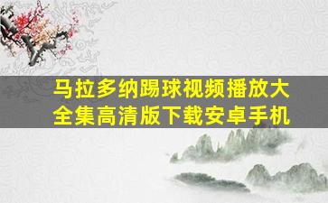 马拉多纳踢球视频播放大全集高清版下载安卓手机