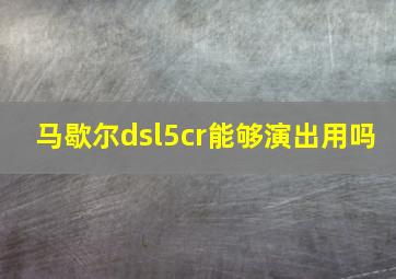 马歇尔dsl5cr能够演出用吗