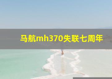 马航mh370失联七周年