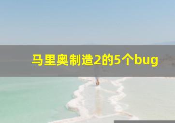 马里奥制造2的5个bug