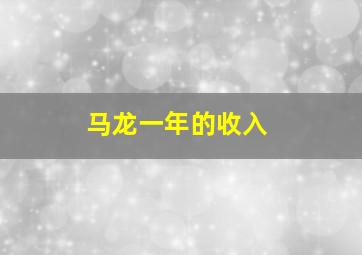 马龙一年的收入