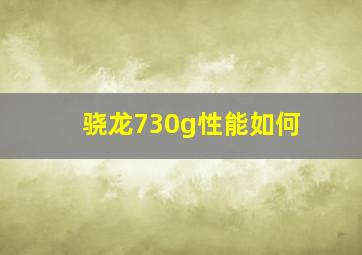 骁龙730g性能如何