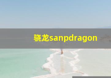 骁龙sanpdragon