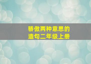 骄傲两种意思的造句二年级上册