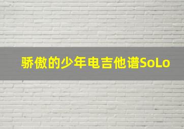 骄傲的少年电吉他谱SoLo