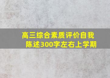 高三综合素质评价自我陈述300字左右上学期