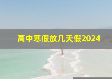 高中寒假放几天假2024