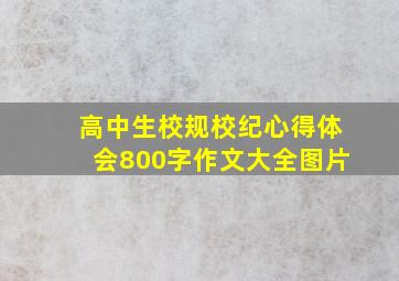 高中生校规校纪心得体会800字作文大全图片