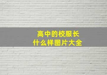 高中的校服长什么样图片大全