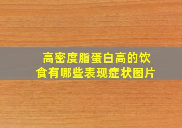 高密度脂蛋白高的饮食有哪些表现症状图片