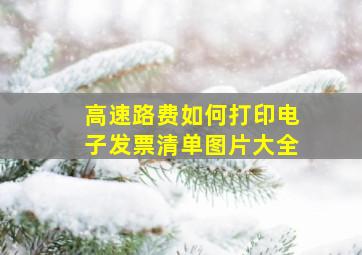 高速路费如何打印电子发票清单图片大全