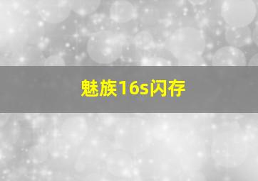 魅族16s闪存