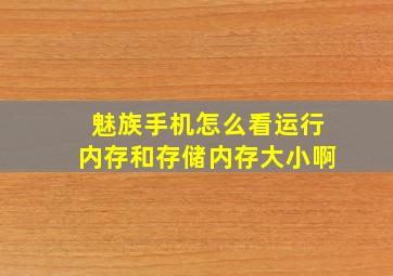 魅族手机怎么看运行内存和存储内存大小啊