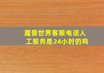 魔兽世界客服电话人工服务是24小时的吗