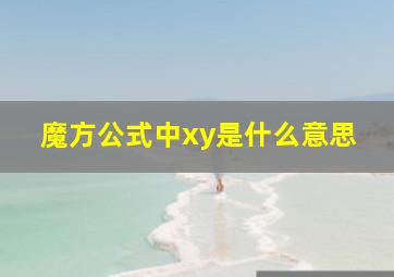 魔方公式中xy是什么意思