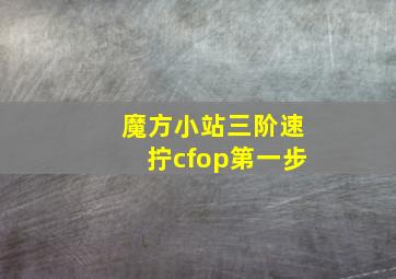 魔方小站三阶速拧cfop第一步