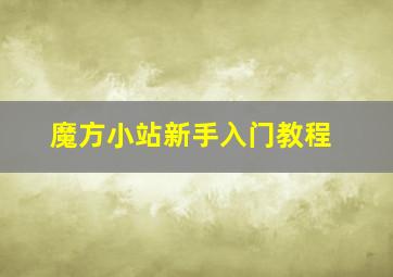 魔方小站新手入门教程