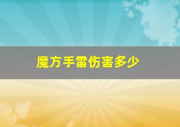 魔方手雷伤害多少