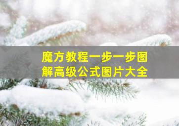 魔方教程一步一步图解高级公式图片大全