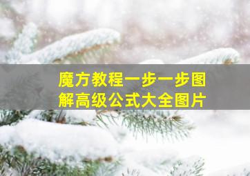 魔方教程一步一步图解高级公式大全图片