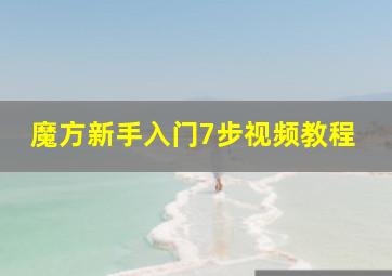 魔方新手入门7步视频教程