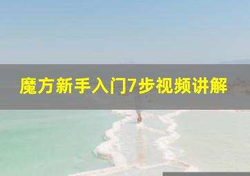 魔方新手入门7步视频讲解