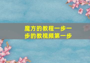 魔方的教程一步一步的教视频第一步