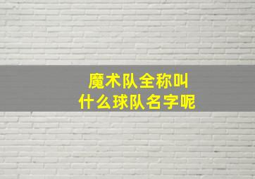 魔术队全称叫什么球队名字呢