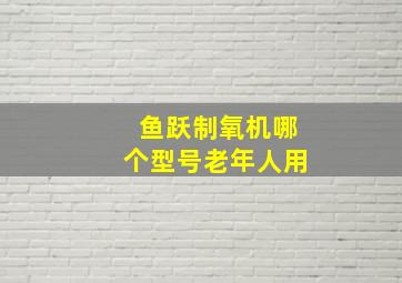 鱼跃制氧机哪个型号老年人用