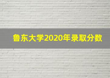 鲁东大学2020年录取分数