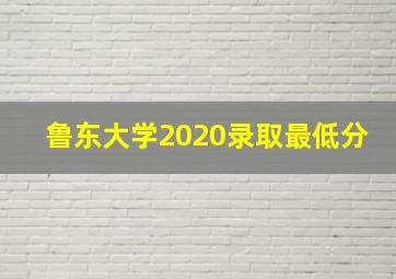 鲁东大学2020录取最低分