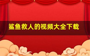 鲨鱼救人的视频大全下载