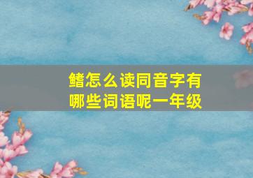 鳍怎么读同音字有哪些词语呢一年级