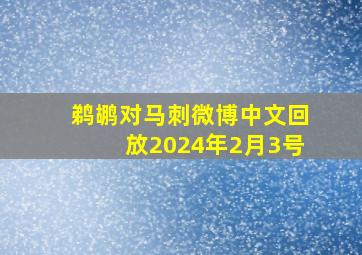 鹈鹕对马刺微博中文回放2024年2月3号